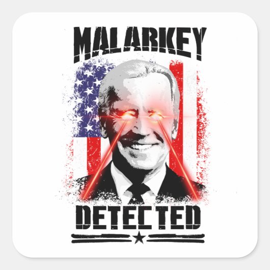 Sticker Carré Malarkey détecté (Devant)