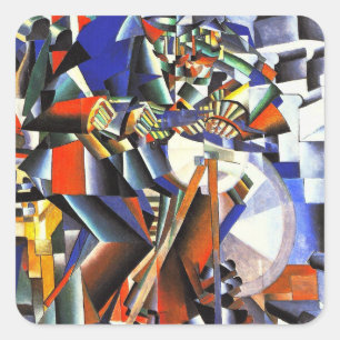 Sticker Carré Malevich Kazimir Le Knifegrinder