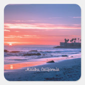 Sticker Carré Malibu, CA photo pittoresque (Devant)