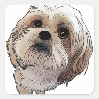 Sticker Carré Malshi Mal-shi