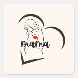 STICKER CARRÉ MAMA
