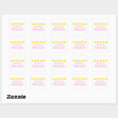 Sticker Carré Mamá cinq étoiles (Feuille)