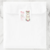 Sticker Carré Mama Llama Fiesta Baby Girl Douche Partyware (Sac)