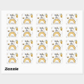 Sticker Carré Mama to Bee Baby shower (Feuille)