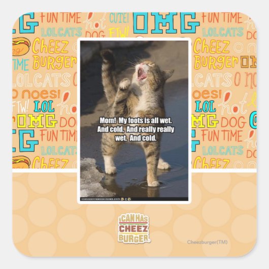 Sticker Carré Maman ! (Devant)