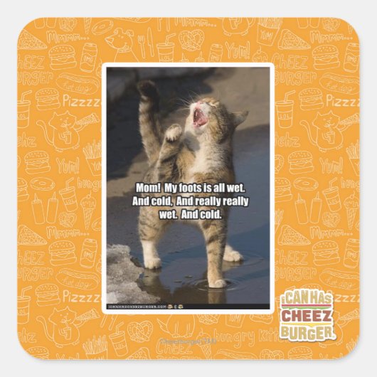 Sticker Carré Maman ! (Devant)