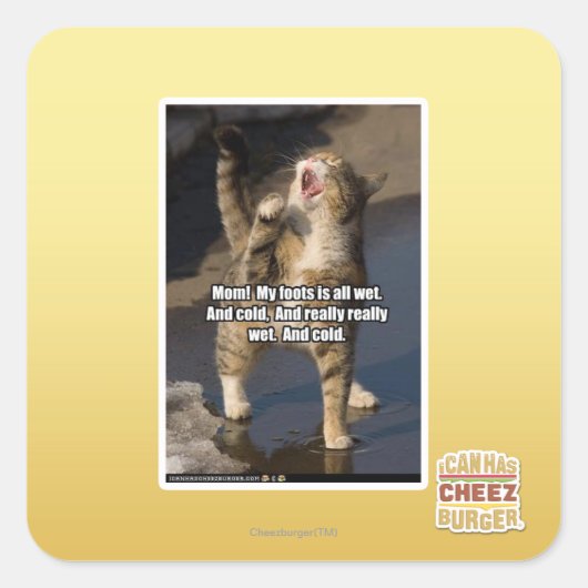 Sticker Carré Maman ! (Devant)