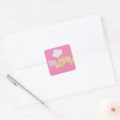Sticker Carré Maman - Coeur (Enveloppe)