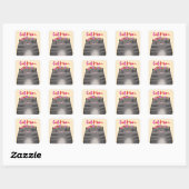 Sticker Carré Maman de chat (Feuille)