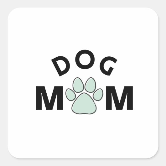 Sticker Carré Maman de chien (Devant)