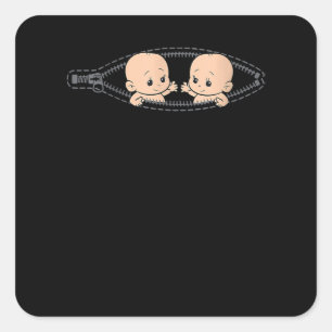 Sticker Carré Maman De Twin Grossesse Twins Maman Enceinte Avec 