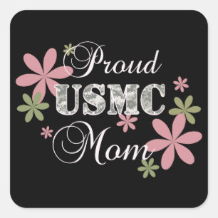 Sticker Carré Maman d'usmc [camo de la Floride]