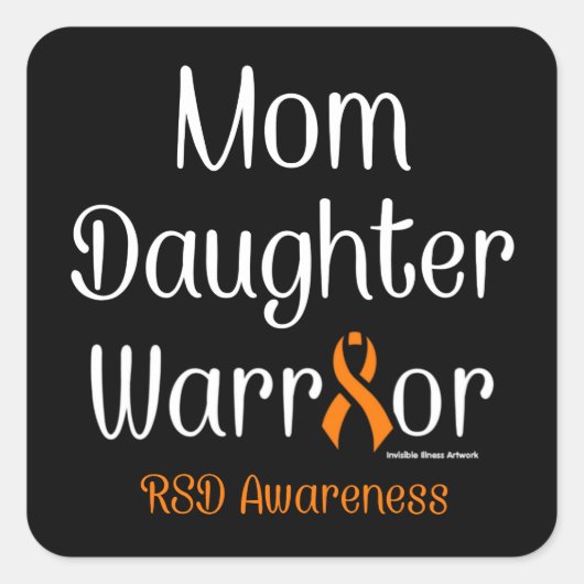 Sticker Carré Maman Fille Guerrier...RSD (Devant)