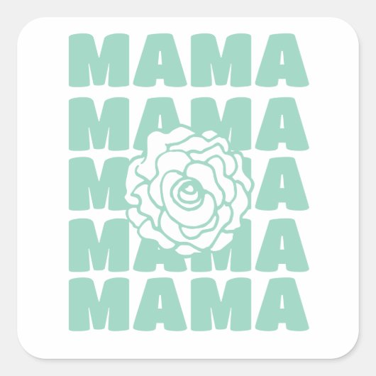 Sticker Carré Maman Florale Daisy (Devant)