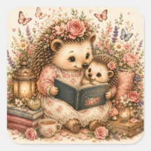 Maman mignonne & Bébé Hérisson Cottagecore Coquet