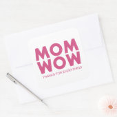 Sticker Carré Maman, Wow ! (Enveloppe)