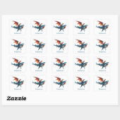 Sticker Carré Man-Bat équitation Scary Shark Thunder_Cove (Feuille)