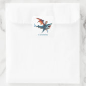 Sticker Carré Man-Bat équitation Scary Shark Thunder_Cove (Sac)