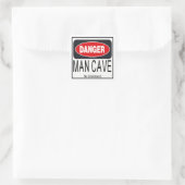 Sticker Carré ManCave Danger (Sac)