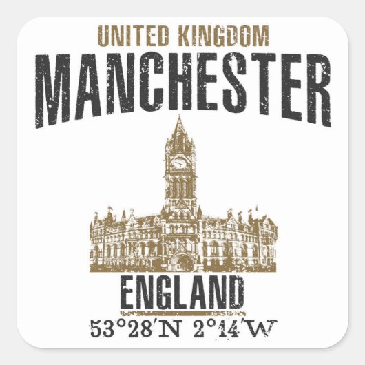 Sticker Carré Manchester (Devant)