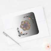 Sticker Carré Mandala Bloom Clair & Obscur (Enveloppe)