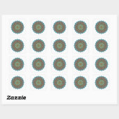 Sticker Carré Mandala décoratif (Feuille)