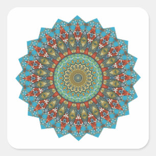 Sticker Carré Mandala décoratif