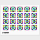 Sticker Carré Mandala : Décoratif (Feuille)