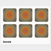 Sticker Carré Mandala décoratif (Feuille)