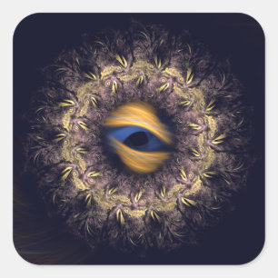 Sticker Carré Mandala fractal