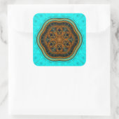 Sticker Carré Mandala fractal harmonique (Sac)