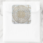 Sticker Carré Mandala Gold Design (Sac)