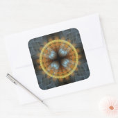Sticker Carré Mandala motif fractal fée ornate (Enveloppe)