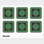 Sticker Carré Mandala vedette factice (Feuille)