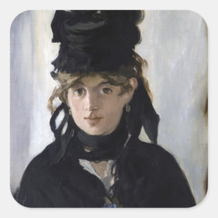 Sticker Carré Manet - Berthe Morisot with a bouquet of violets