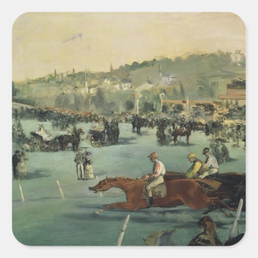 Sticker Carré Manet | Horse Racing 1872 (Devant)
