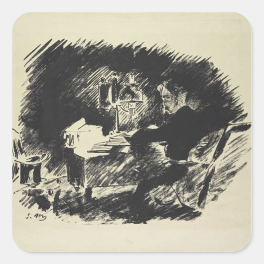 Sticker Carré Manet | Le Corbeau, 1875 (Devant)