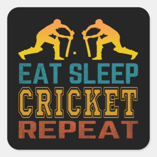 Sticker Carré Manger Dormir Cricket Répéter