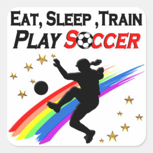 STICKER CARRÉ MANGER, DORMIR LE TRAIN JOUER AU FOOTBALL TOUTE LA