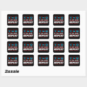 Sticker Carré Manger dormir sim course répéter pour les fans de (Feuille)