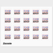 Sticker Carré Manger dormir sim course répéter pour les fans de (Feuille)