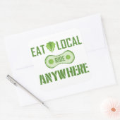 Sticker Carré Manger Localement, Parcourir N'Importe Où (Enveloppe)