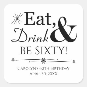 Sticker Carré Mangez Boire et Soigner Throwback 60e anniversaire
