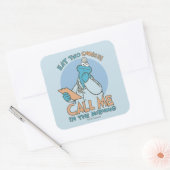 Sticker Carré Mangez deux cookies, appelez-moi le matin (Enveloppe)