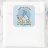 Sticker Carré Mangez deux cookies, appelez-moi le matin (Sac)