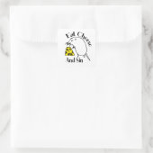 Sticker Carré Mangez du fromage et du péché (Sac)