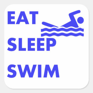 Sticker Carré Mangez Sleep Swim