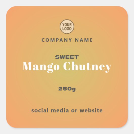 Sticker Carré Mango Chutney (Devant)