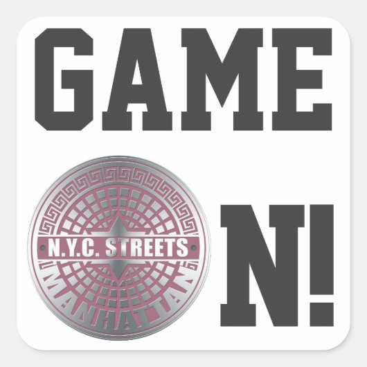 Sticker Carré Manhole Covers Manhattan (Devant)