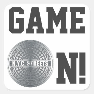 Sticker Carré Manhole Covers Queens